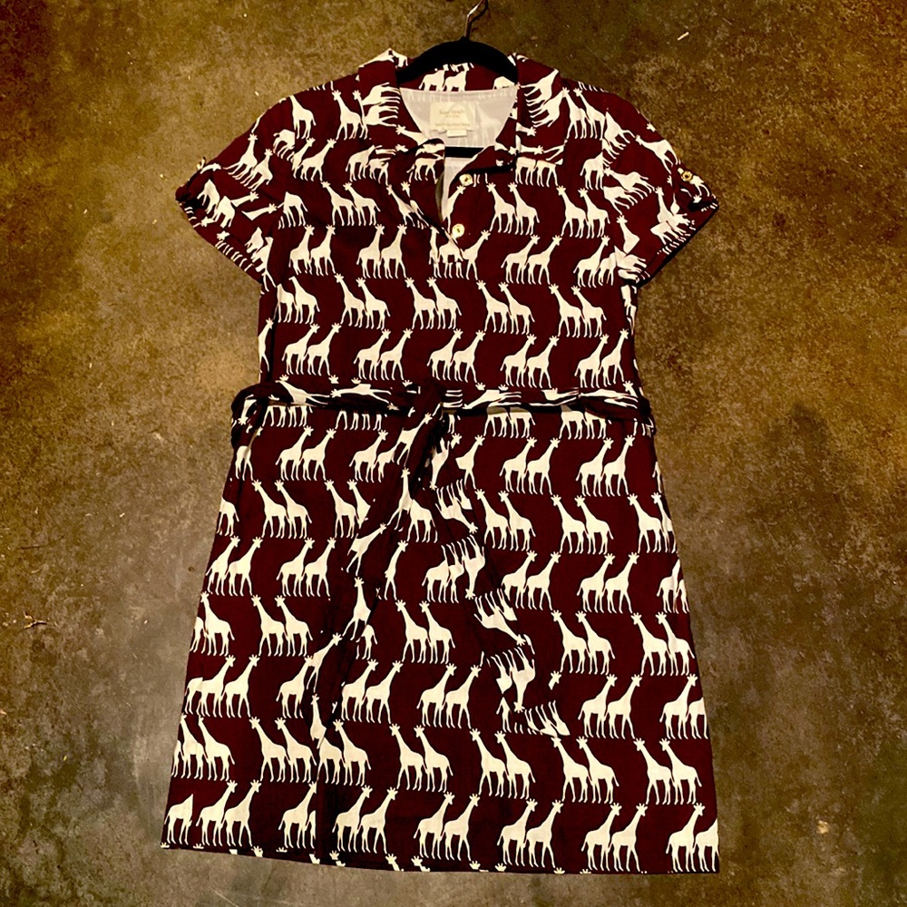 Giraffe print with belt.